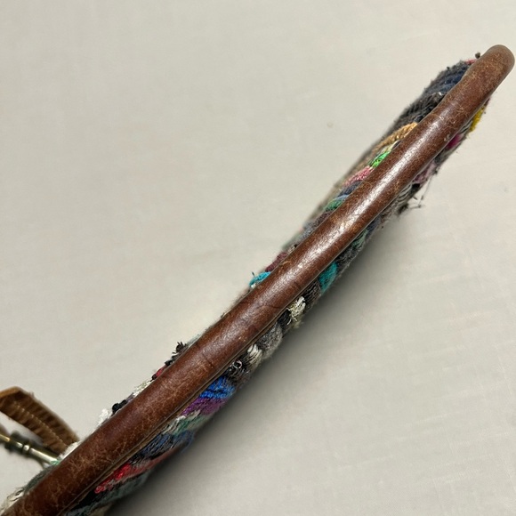 Will Leather Goods Woven Boho Clutch Wristlet • Leather Trim • Multicolor - Picture 16 of 16